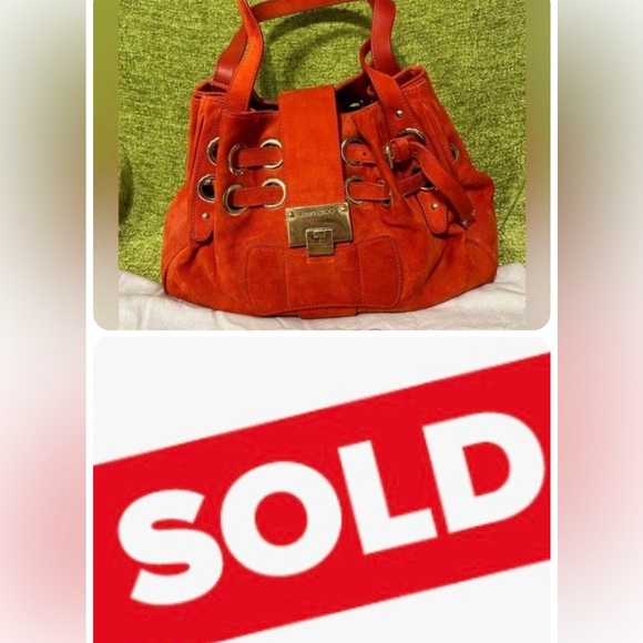 😜Red Suede Shoulder Bag